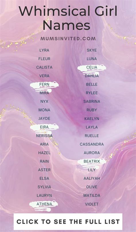 Magical Names for Girls .